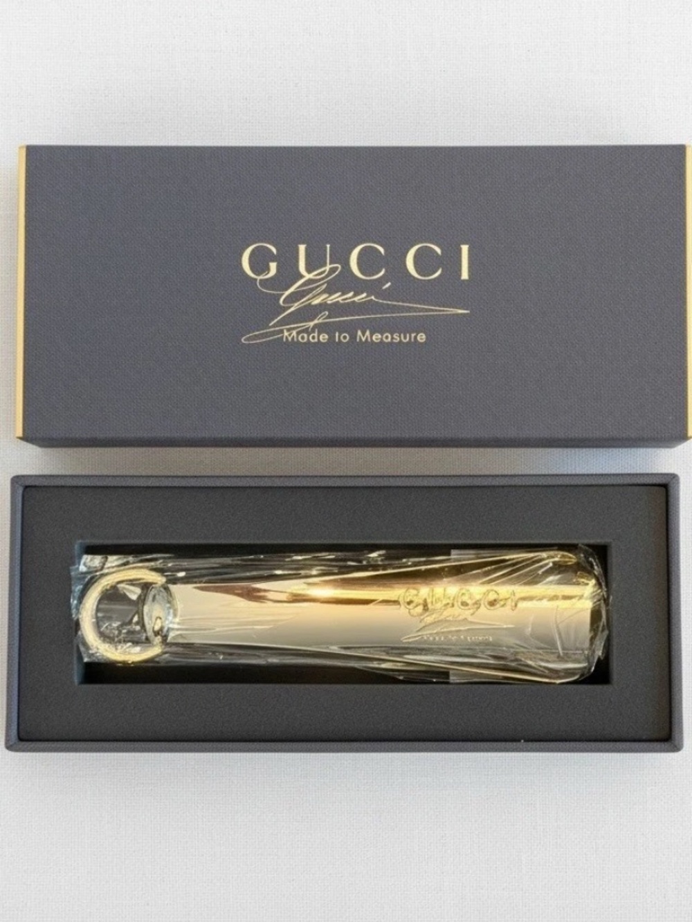 Gucci Made to Measure Gold-Tone Metal Shoehorn New in Box